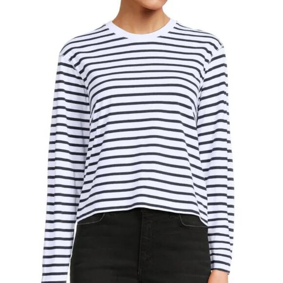 ATM Anthony Thomas Melillo Jersey Striped Long Sleeve Tee, Size S - Picture 1 of 2